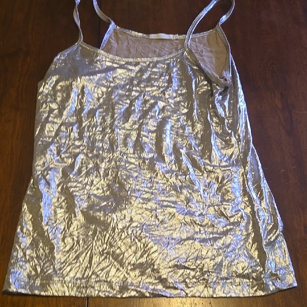 Metallic Silver Women's Top